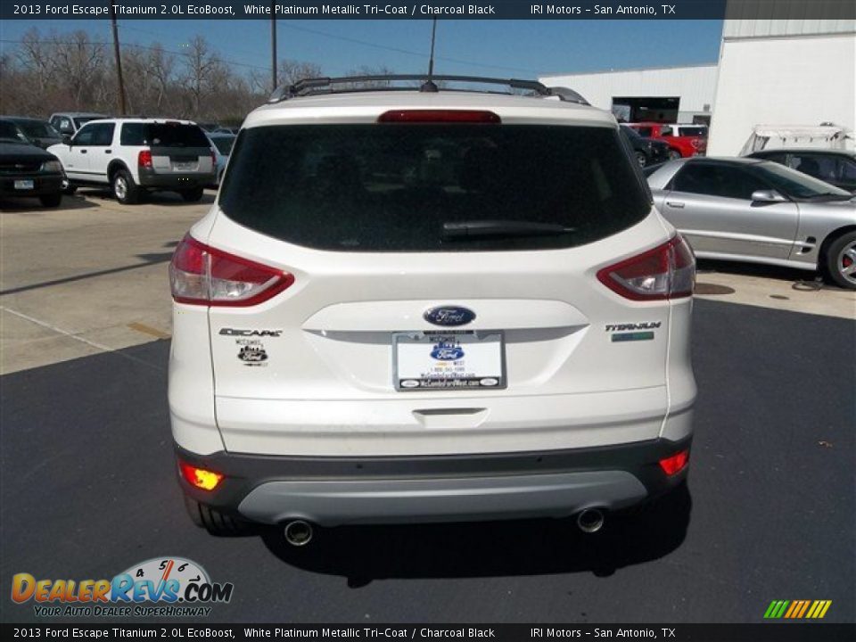 2013 Ford Escape Titanium 2.0L EcoBoost White Platinum Metallic Tri-Coat / Charcoal Black Photo #5