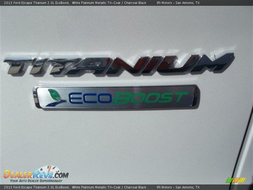 2013 Ford Escape Titanium 2.0L EcoBoost White Platinum Metallic Tri-Coat / Charcoal Black Photo #7