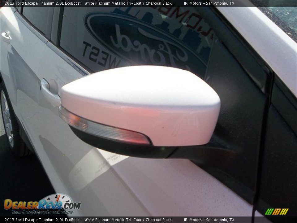 2013 Ford Escape Titanium 2.0L EcoBoost White Platinum Metallic Tri-Coat / Charcoal Black Photo #11