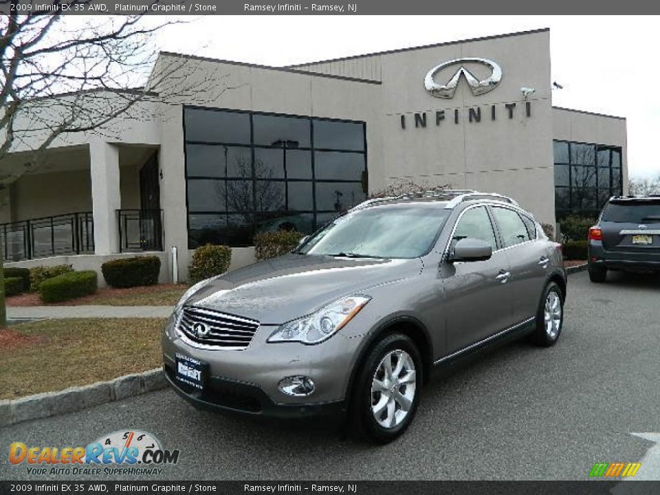 2009 Infiniti EX 35 AWD Platinum Graphite / Stone Photo #2
