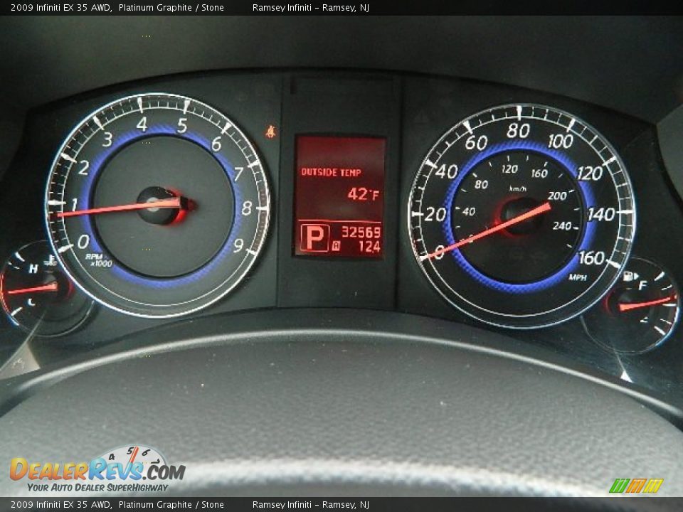 2009 Infiniti EX 35 AWD Gauges Photo #17