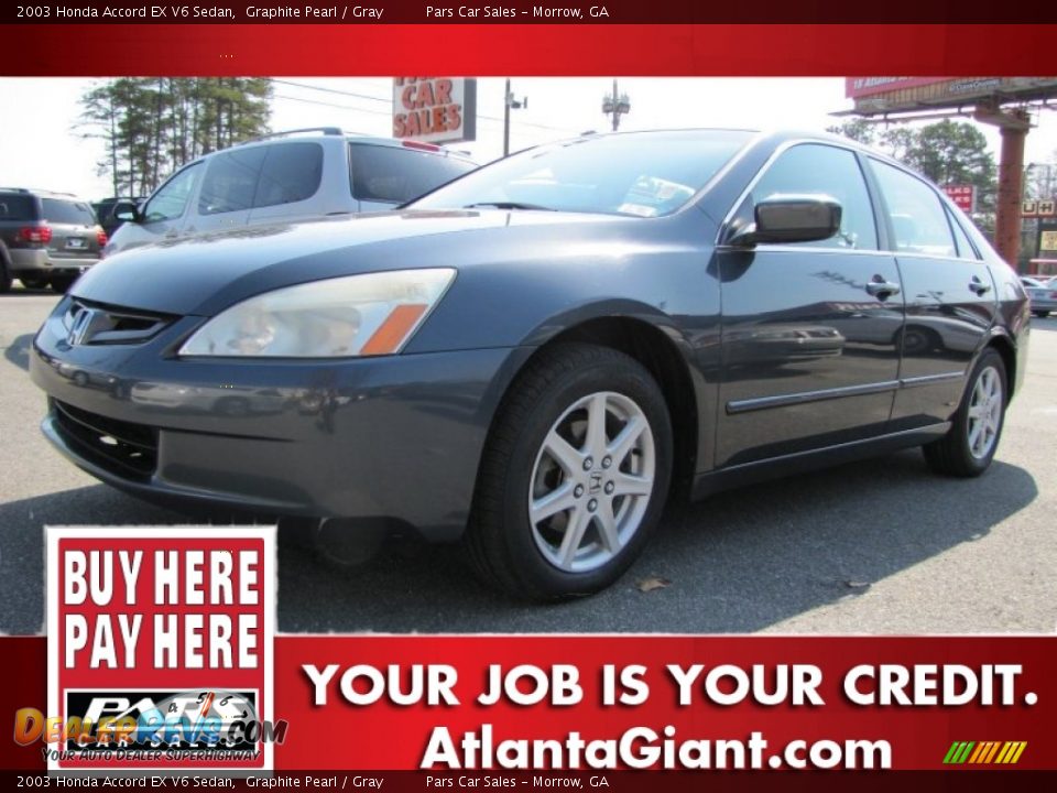2003 Honda Accord EX V6 Sedan Graphite Pearl / Gray Photo #1