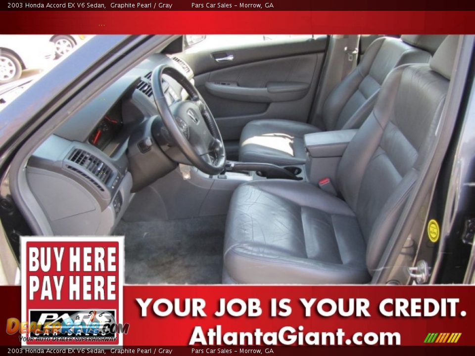 2003 Honda Accord EX V6 Sedan Graphite Pearl / Gray Photo #6