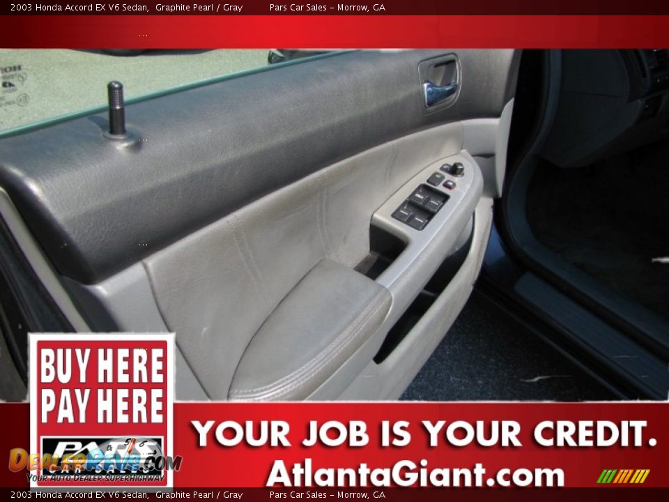 2003 Honda Accord EX V6 Sedan Graphite Pearl / Gray Photo #7
