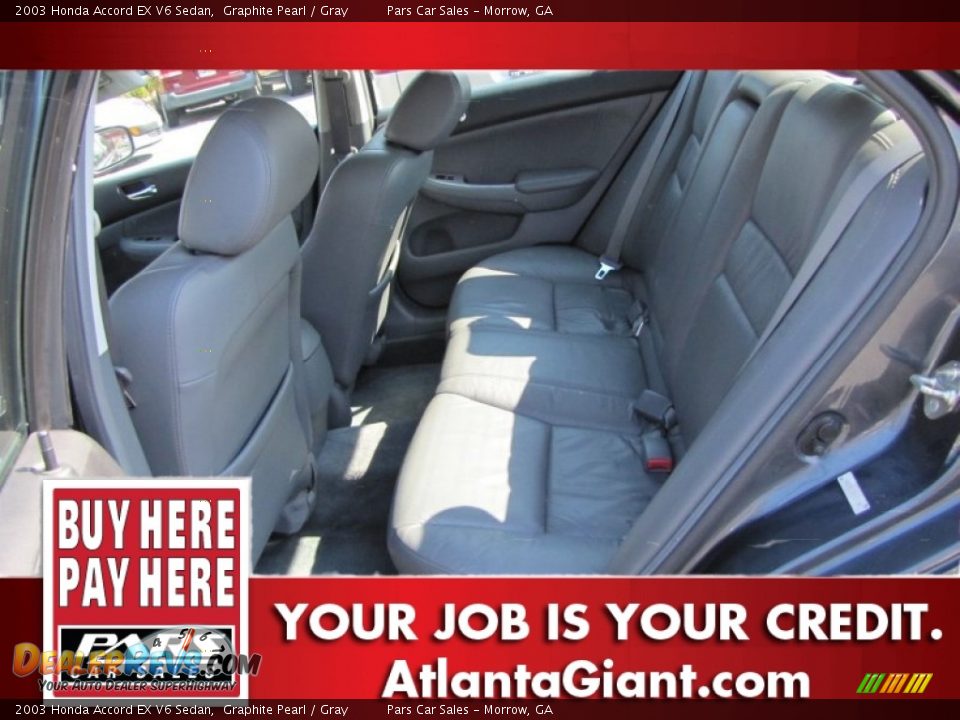 2003 Honda Accord EX V6 Sedan Graphite Pearl / Gray Photo #8