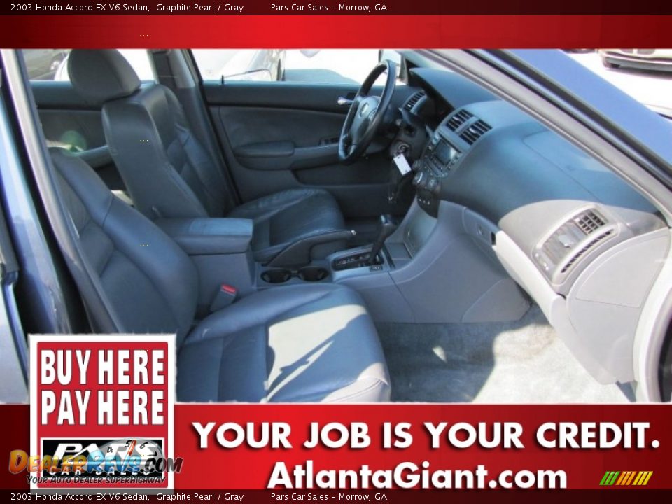 2003 Honda Accord EX V6 Sedan Graphite Pearl / Gray Photo #9
