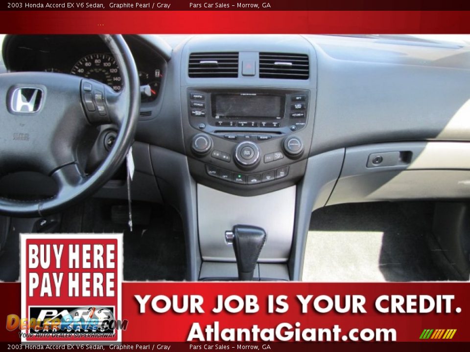 2003 Honda Accord EX V6 Sedan Graphite Pearl / Gray Photo #10