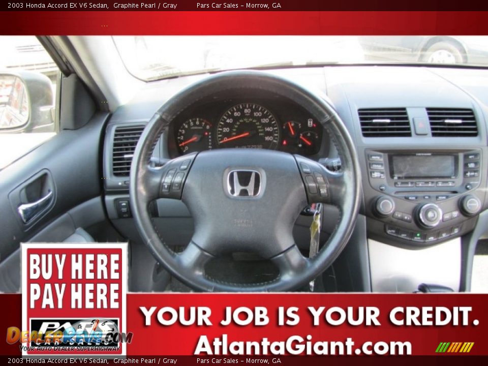 2003 Honda Accord EX V6 Sedan Graphite Pearl / Gray Photo #11