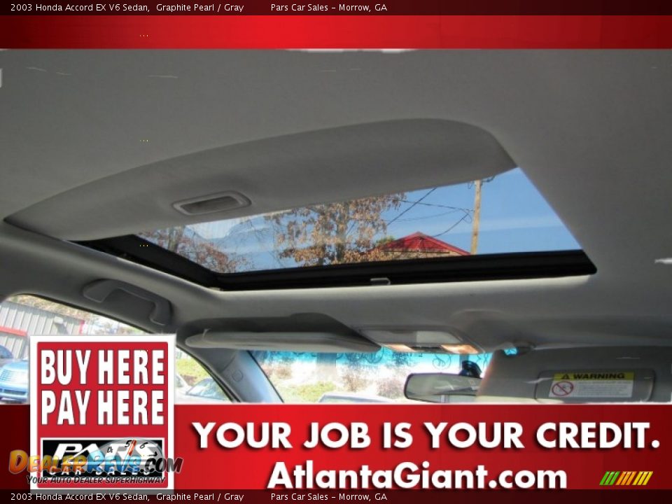 2003 Honda Accord EX V6 Sedan Graphite Pearl / Gray Photo #12