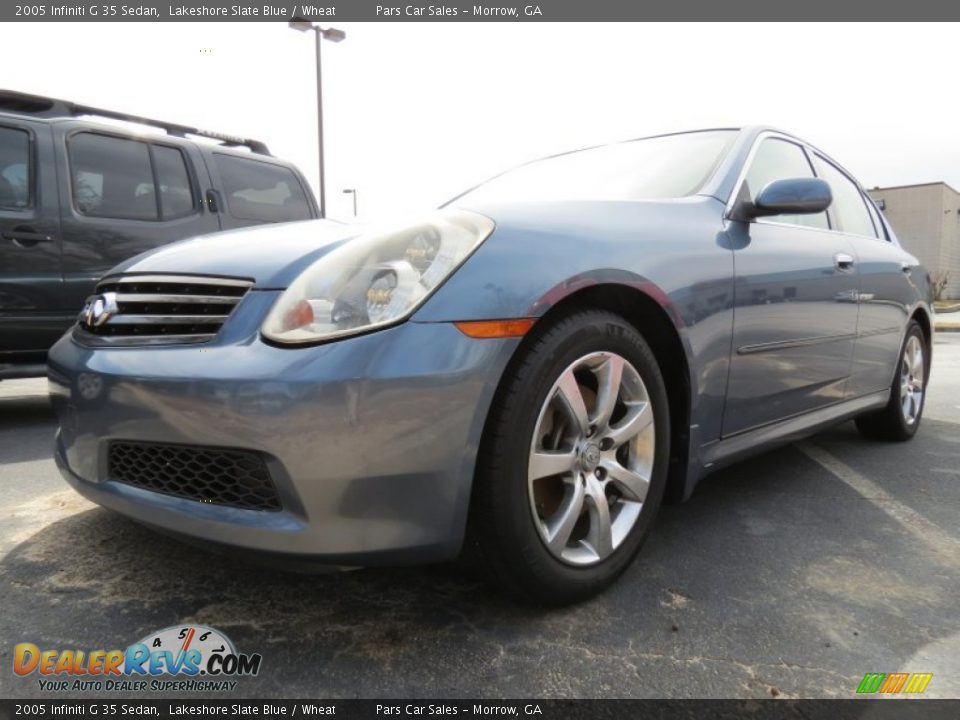 2005 Infiniti G 35 Sedan Lakeshore Slate Blue / Wheat Photo #1