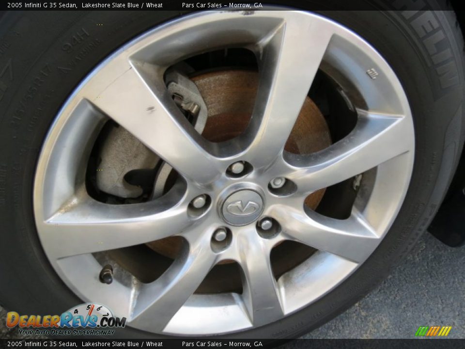 2005 Infiniti G 35 Sedan Lakeshore Slate Blue / Wheat Photo #5