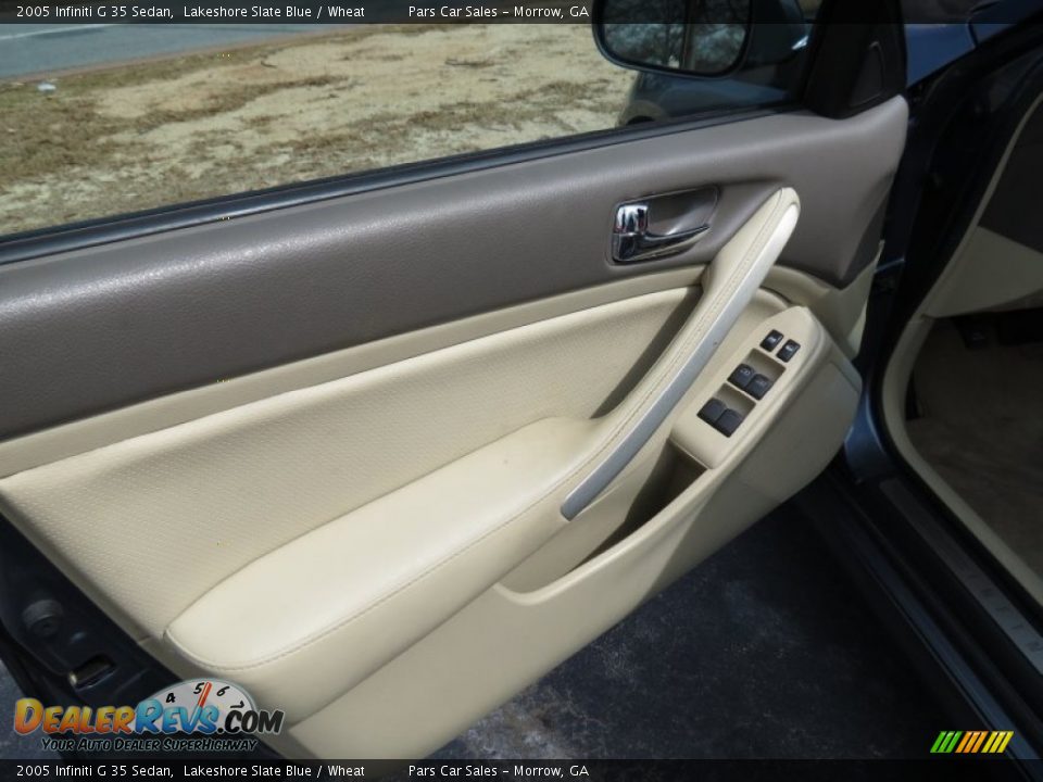 2005 Infiniti G 35 Sedan Lakeshore Slate Blue / Wheat Photo #7