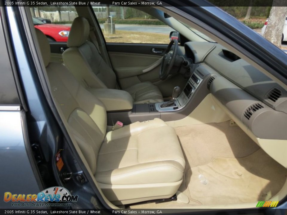 2005 Infiniti G 35 Sedan Lakeshore Slate Blue / Wheat Photo #11