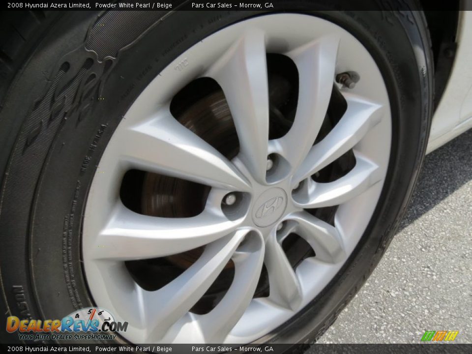 2008 Hyundai Azera Limited Powder White Pearl / Beige Photo #5