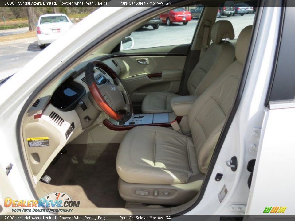 2008 Hyundai Azera Limited Powder White Pearl / Beige Photo #6