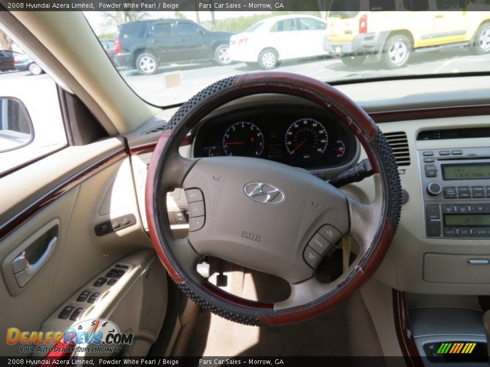 2008 Hyundai Azera Limited Powder White Pearl / Beige Photo #11