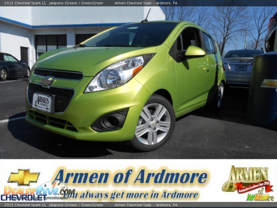2013 Chevrolet Spark LS Jalapeno (Green) / Green/Green Photo #1