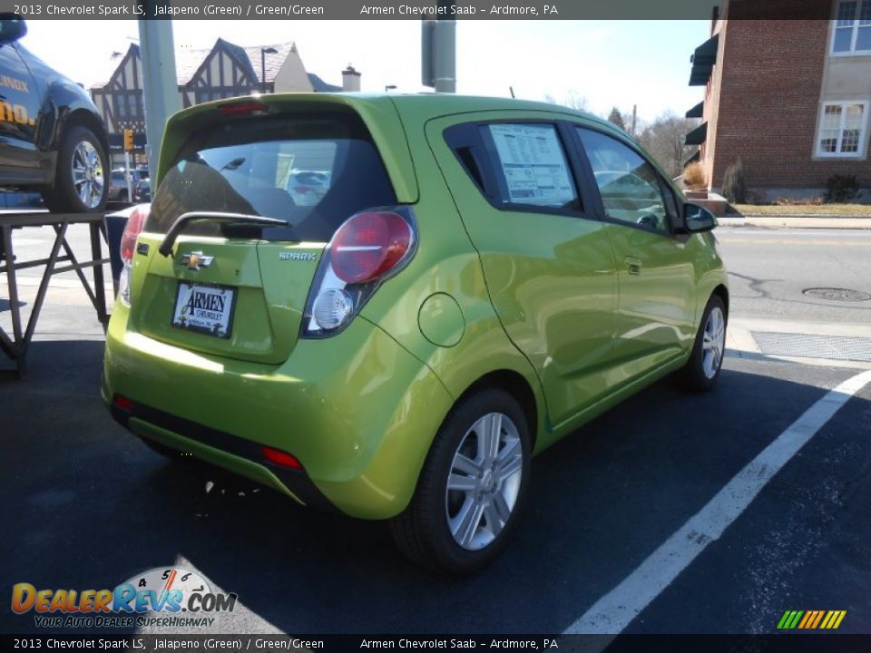 2013 Chevrolet Spark LS Jalapeno (Green) / Green/Green Photo #5