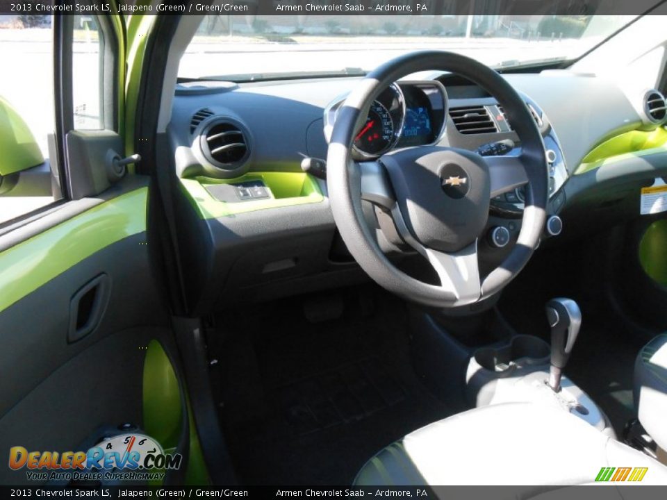 2013 Chevrolet Spark LS Jalapeno (Green) / Green/Green Photo #7