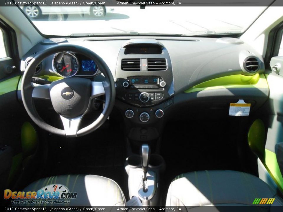 2013 Chevrolet Spark LS Jalapeno (Green) / Green/Green Photo #9