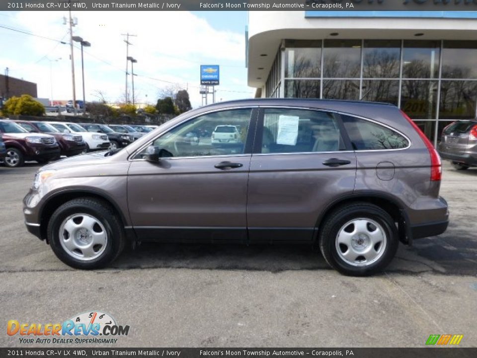 2011 Honda CR-V LX 4WD Urban Titanium Metallic / Ivory Photo #2