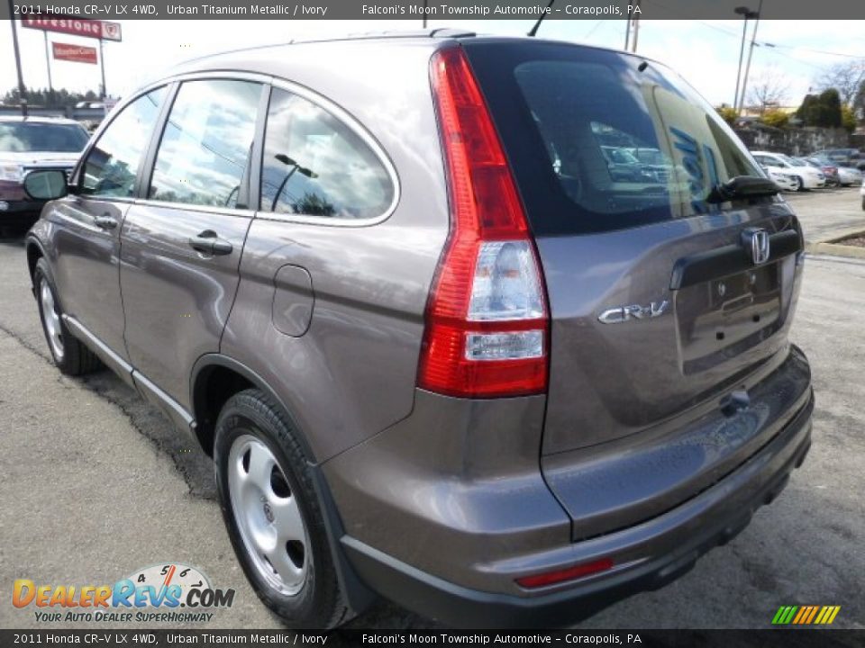 2011 Honda CR-V LX 4WD Urban Titanium Metallic / Ivory Photo #3