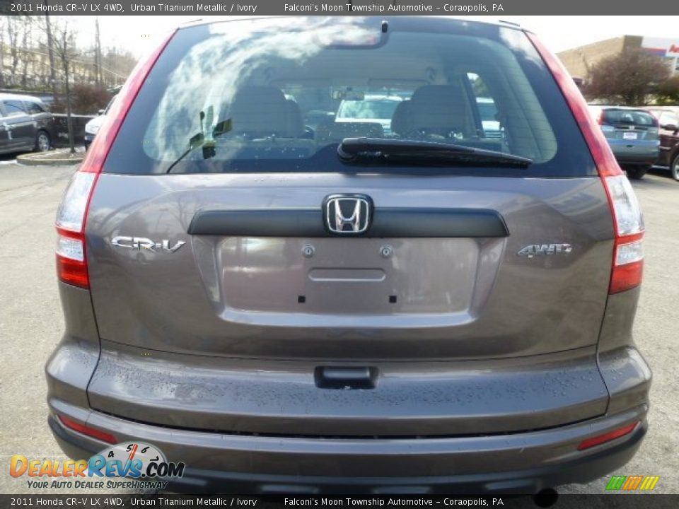 2011 Honda CR-V LX 4WD Urban Titanium Metallic / Ivory Photo #4