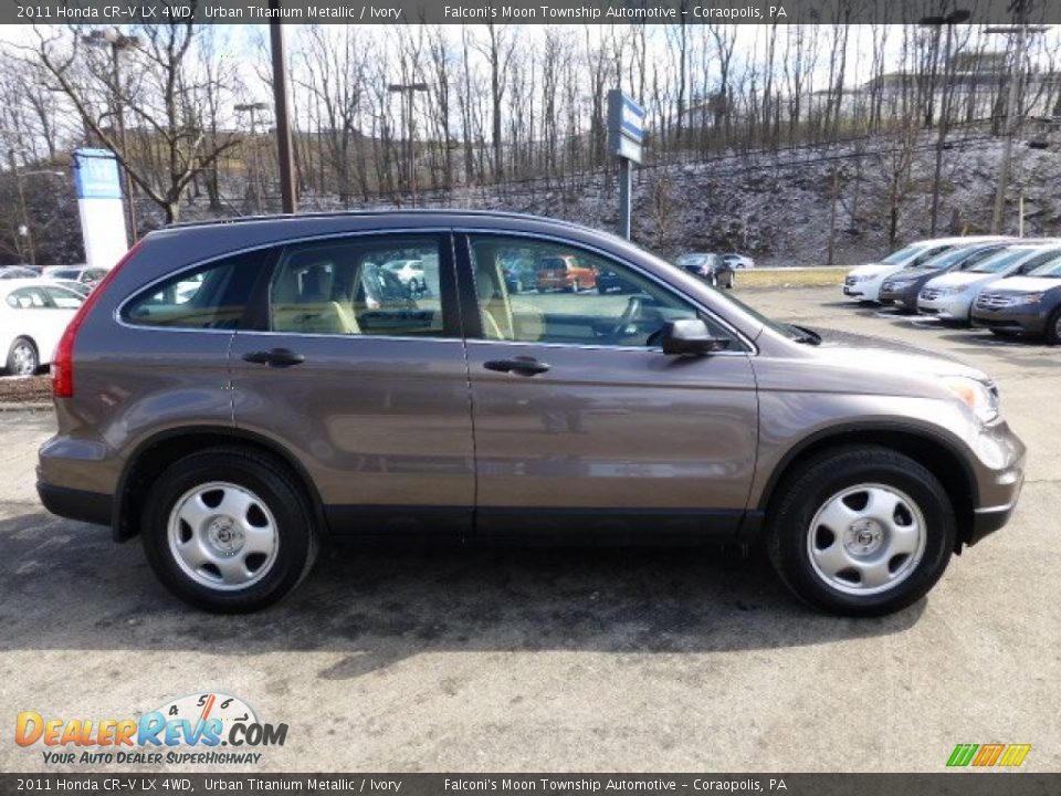 2011 Honda CR-V LX 4WD Urban Titanium Metallic / Ivory Photo #6