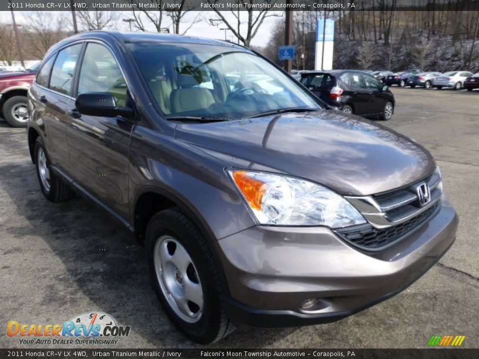 2011 Honda CR-V LX 4WD Urban Titanium Metallic / Ivory Photo #7