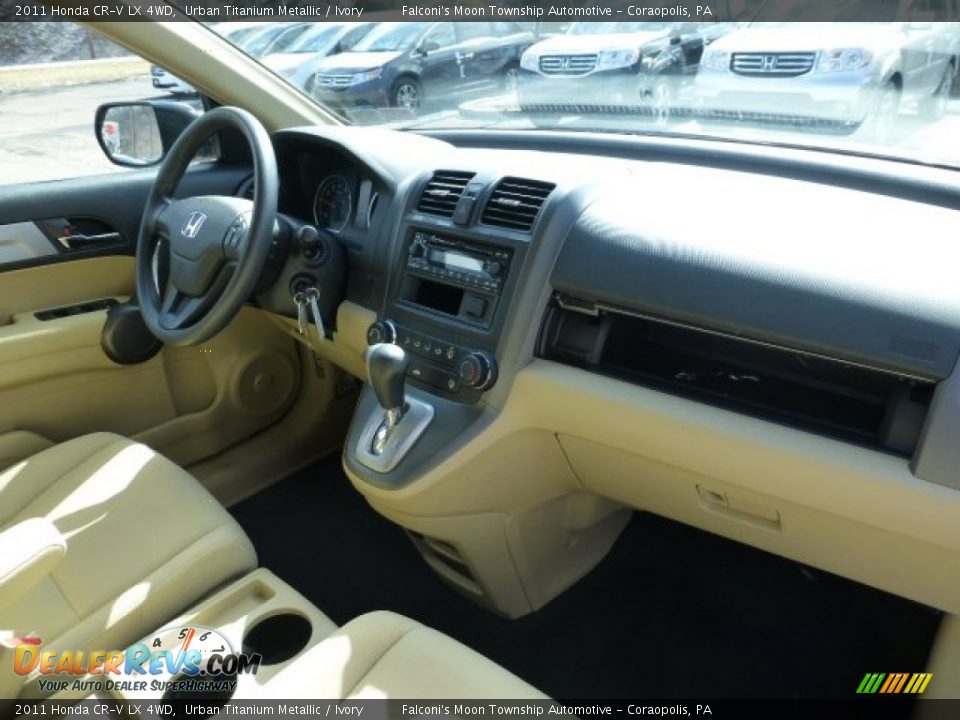2011 Honda CR-V LX 4WD Urban Titanium Metallic / Ivory Photo #11