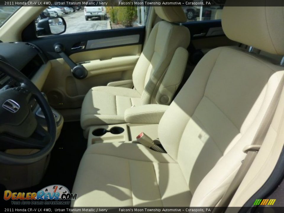 2011 Honda CR-V LX 4WD Urban Titanium Metallic / Ivory Photo #15