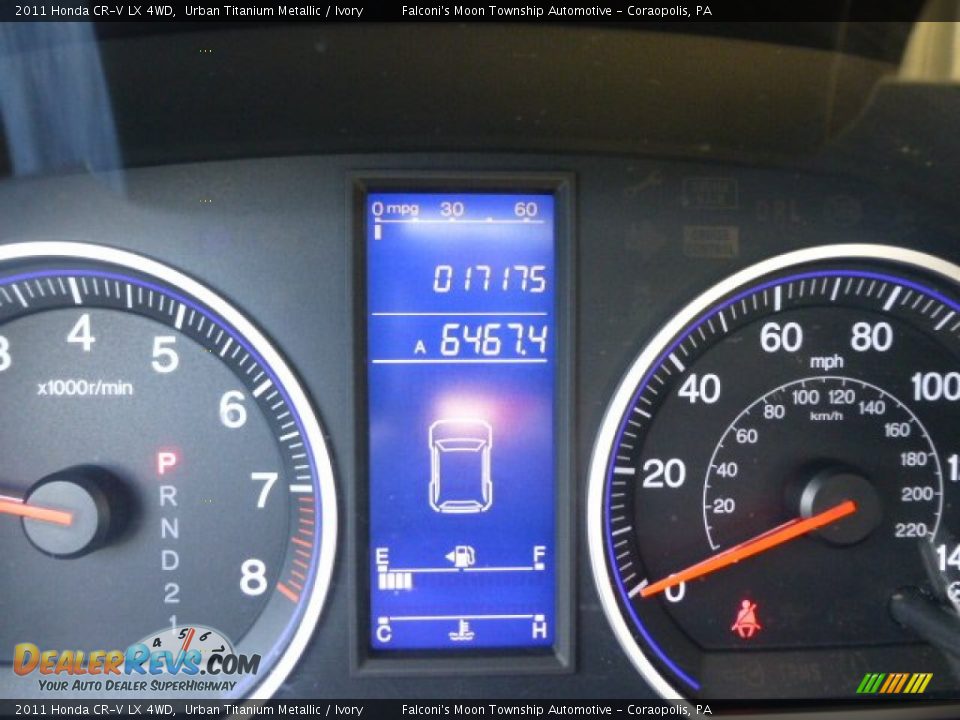 2011 Honda CR-V LX 4WD Urban Titanium Metallic / Ivory Photo #24