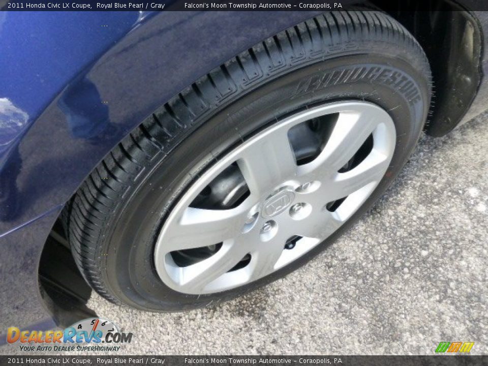 2011 Honda Civic LX Coupe Royal Blue Pearl / Gray Photo #9