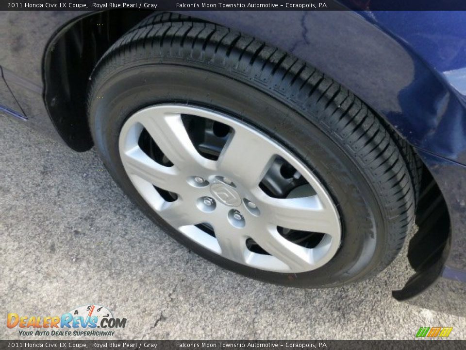 2011 Honda Civic LX Coupe Royal Blue Pearl / Gray Photo #10