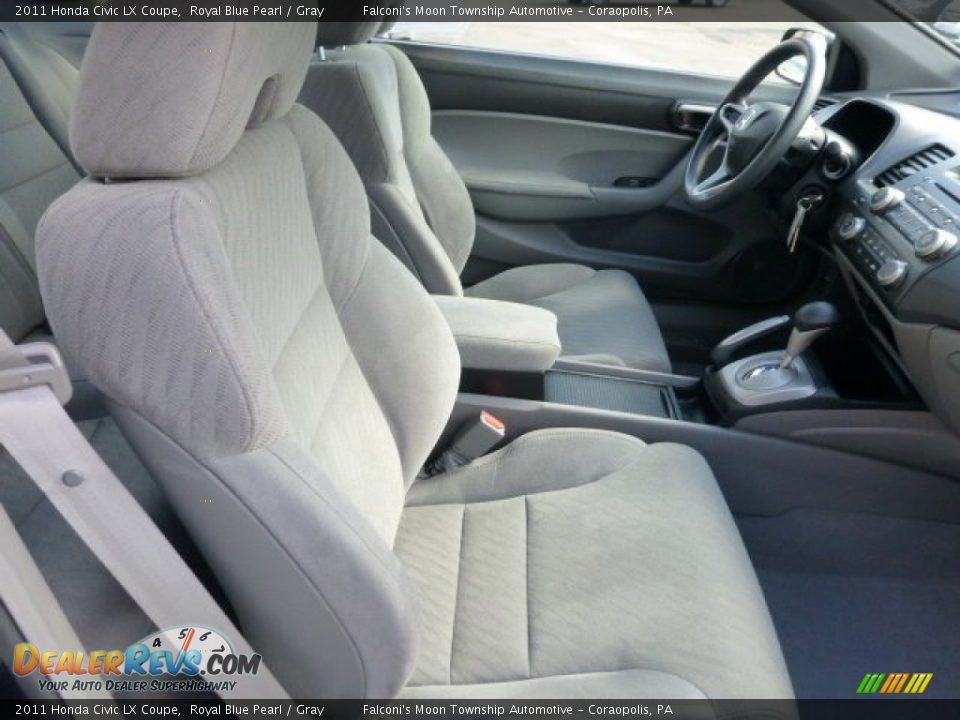 2011 Honda Civic LX Coupe Royal Blue Pearl / Gray Photo #11