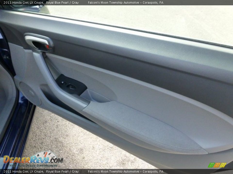 2011 Honda Civic LX Coupe Royal Blue Pearl / Gray Photo #13