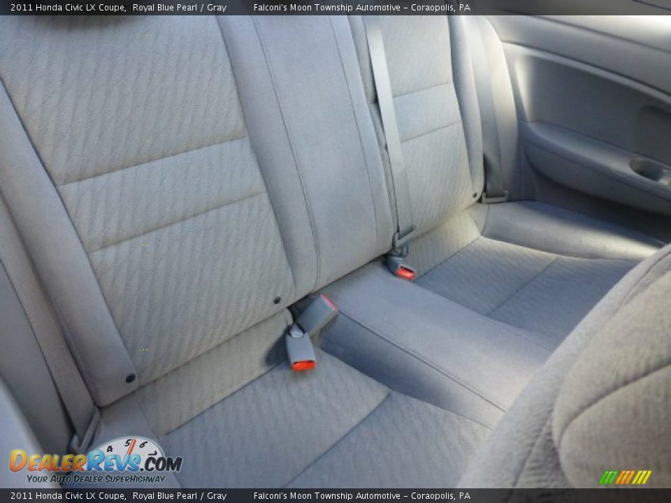 2011 Honda Civic LX Coupe Royal Blue Pearl / Gray Photo #14