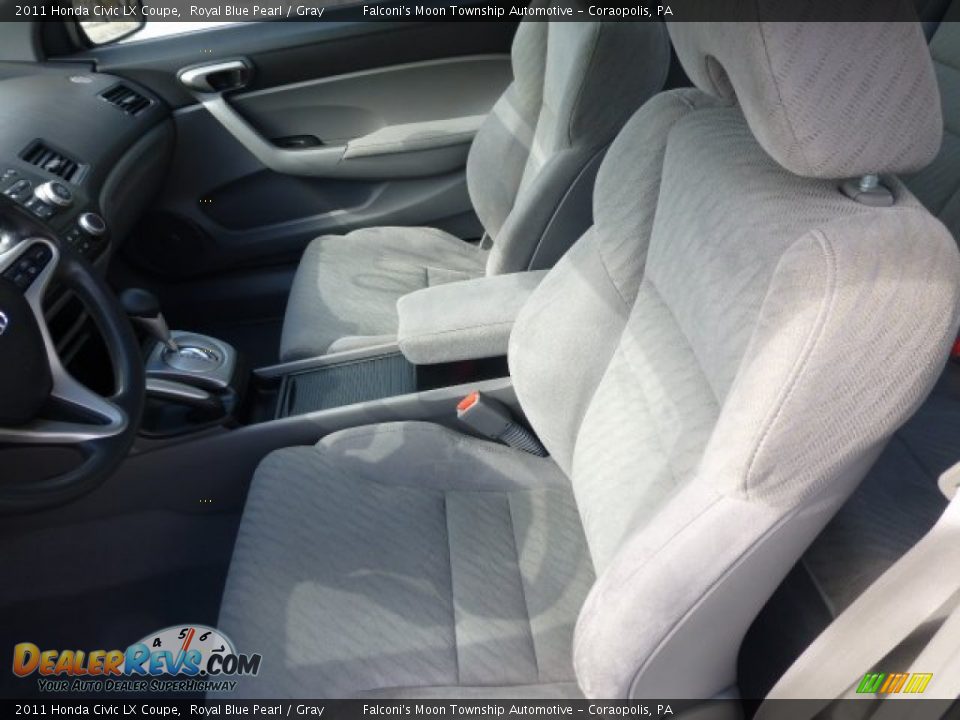 2011 Honda Civic LX Coupe Royal Blue Pearl / Gray Photo #15