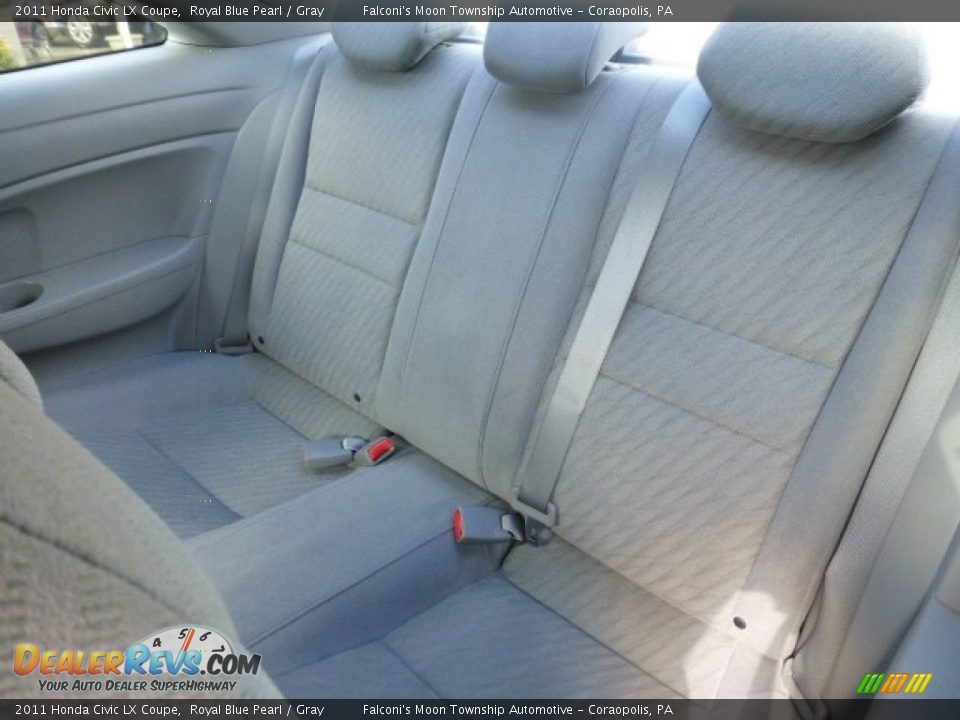 2011 Honda Civic LX Coupe Royal Blue Pearl / Gray Photo #16