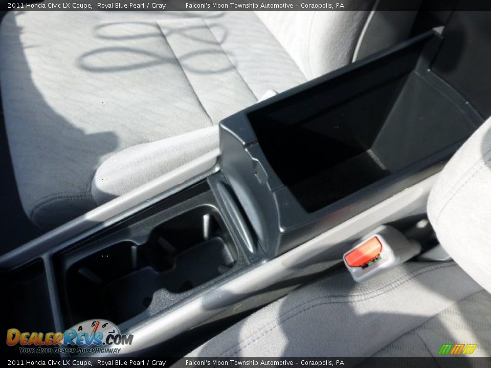 2011 Honda Civic LX Coupe Royal Blue Pearl / Gray Photo #22