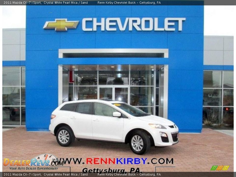 2011 Mazda CX-7 i Sport Crystal White Pearl Mica / Sand Photo #1