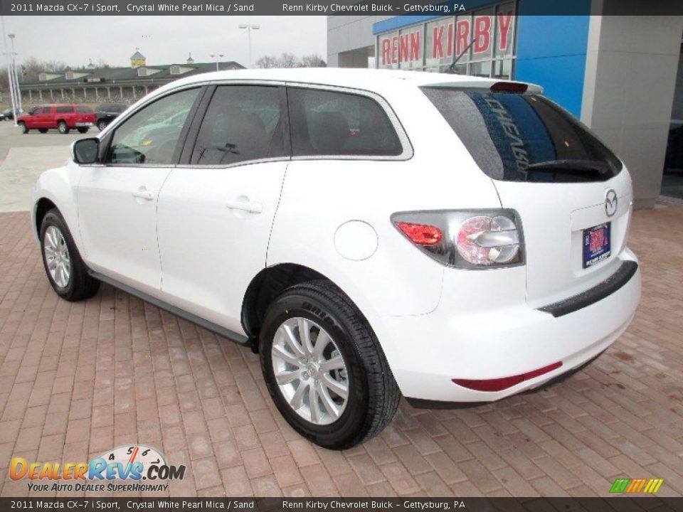 2011 Mazda CX-7 i Sport Crystal White Pearl Mica / Sand Photo #2