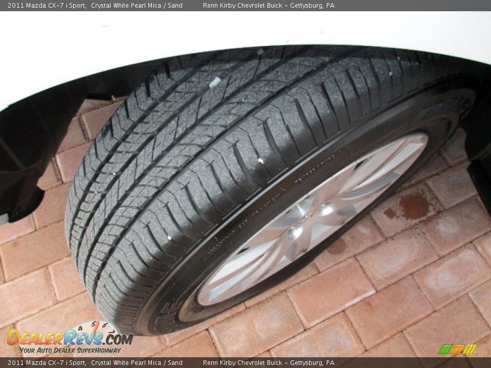2011 Mazda CX-7 i Sport Crystal White Pearl Mica / Sand Photo #4
