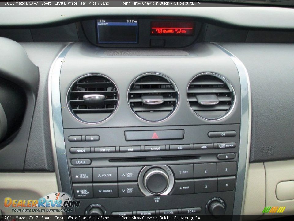 2011 Mazda CX-7 i Sport Crystal White Pearl Mica / Sand Photo #8