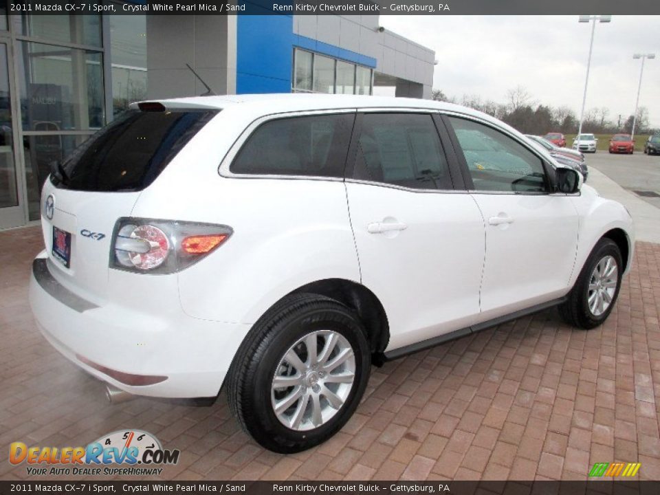 2011 Mazda CX-7 i Sport Crystal White Pearl Mica / Sand Photo #10