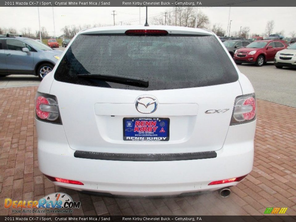 2011 Mazda CX-7 i Sport Crystal White Pearl Mica / Sand Photo #13