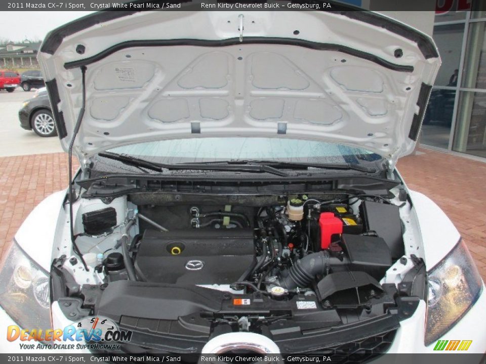 2011 Mazda CX-7 i Sport Crystal White Pearl Mica / Sand Photo #15