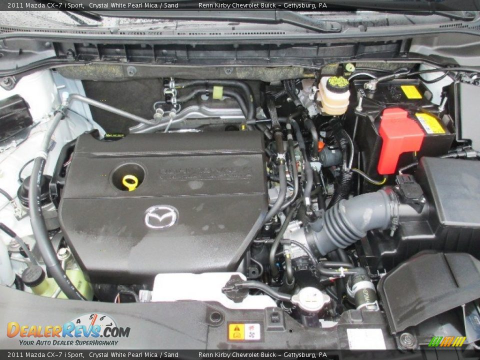 2011 Mazda CX-7 i Sport Crystal White Pearl Mica / Sand Photo #16