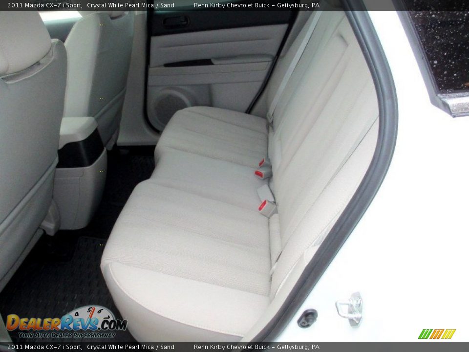 2011 Mazda CX-7 i Sport Crystal White Pearl Mica / Sand Photo #19