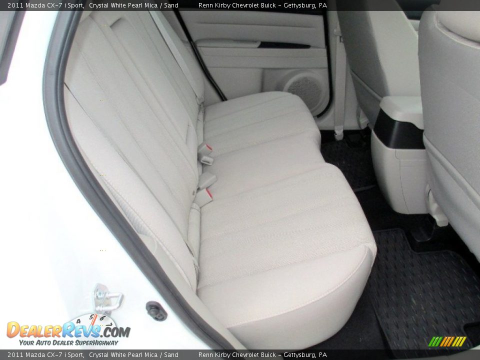 2011 Mazda CX-7 i Sport Crystal White Pearl Mica / Sand Photo #21